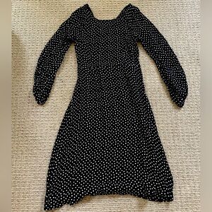 Anthropologie Polka Dot Midi Dress